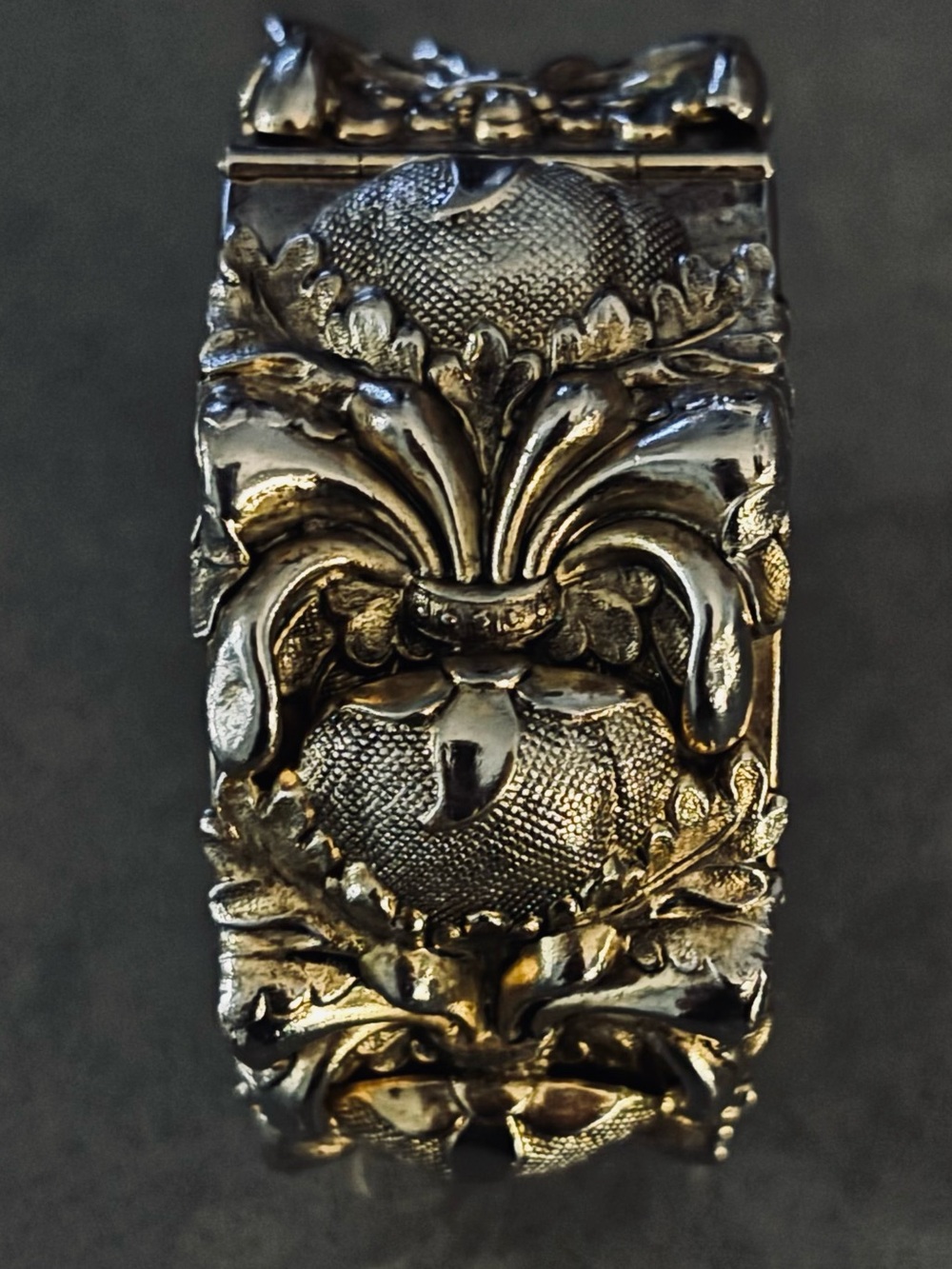 Brass 1920’s Antique Cuff with Carved Detail
